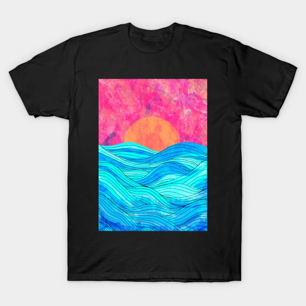 A painted sea T-Shirt by Swadeillustrations